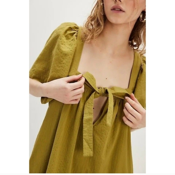 NWT Free People Baldwin Midi Dress Lace Tiered Eyelet Embroidered Cutout Tunic - Picture 4 of 4